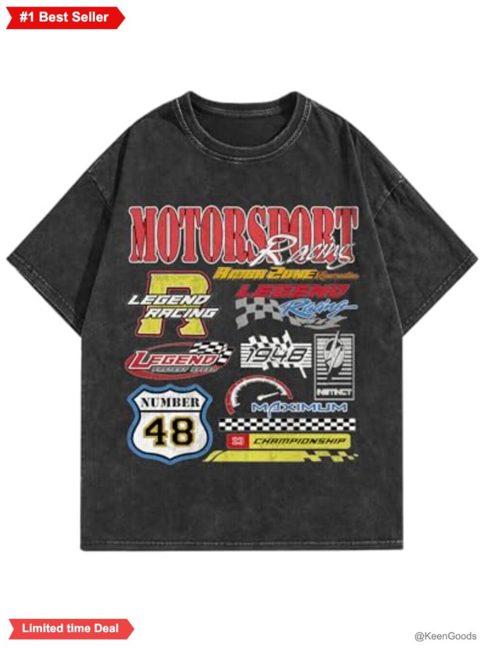 Mens Graphic T-Shirt Oversized Y2K Vintage Streetwear Heavyweight Cotton Tee